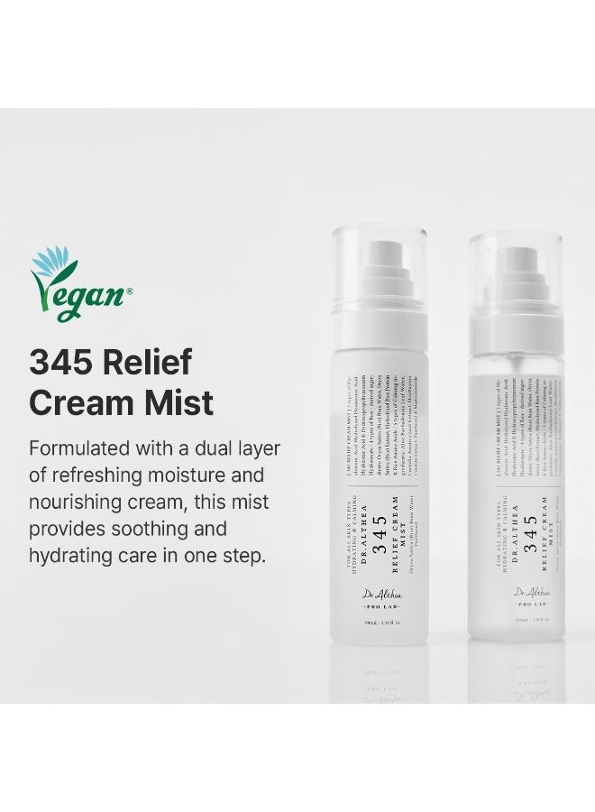 دي آر.ألثيا Dr.Althea 345 Relief Cream Mist | Hydrating Facial Mist with Rice Extract | Soothing Care for Sensitive Skin | Vegan Korean Skincare (100ml) - Image 2